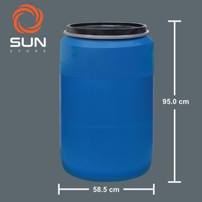 ถังพลาสติก HDPE 200 ลิตร ทรง#20003 สีน้ำเงิน