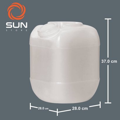 ถังพลาสติก ปากกว้าง HDPE 20 ลิตร ทรง#2004 สีขาว