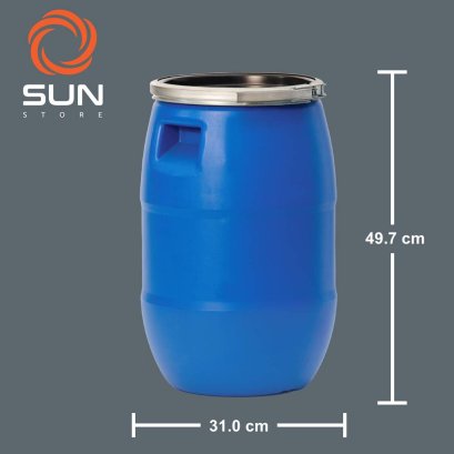 ถังพลาสติก HDPE 30 ลิตร ทรง#3002 สีน้ำเงิน