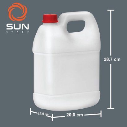แกลลอนพลาสติก HDPE 4.5 ลิตร ทรง#4.5-05 สีขาว | สีนม