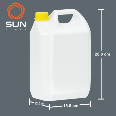 แกลลอนพลาสติก HDPE 4.5 ลิตร ทรง#4.5-14 สีขาว