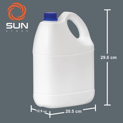 แกลลอนพลาสติก HDPE 4.5 ลิตร ทรง#4.5-21 สีนม