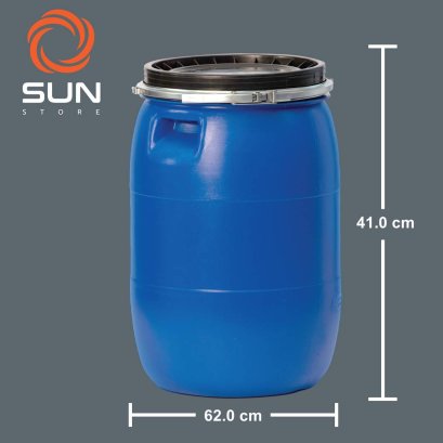 ถังพลาสติก HDPE 120 ลิตร ทรง#12004 สีน้ำเงิน