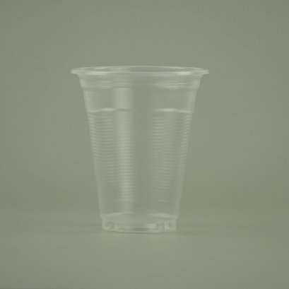 แก้วน้ำ 10 ออนซ์ แก้วพลาสติก PP ลอนใส รุ่นประหยัด  ขนาด 8.5x10x4.5 cm.