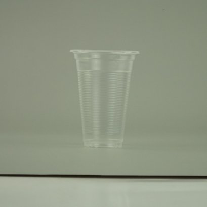 แก้วน้ำ 12 ออนซ์ แก้วพลาสติก PP ลอนใส รุ่นประหยัด ขนาด 8.5x11.3x4.7 cm.