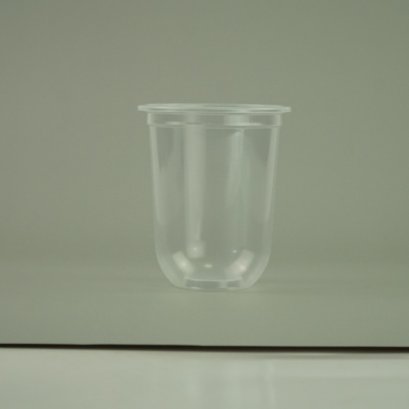 แก้วน้ำ 16 ออนซ์ แก้วพลาสติก PP ทรงแคปซูล ปาก95mm. ขนาด 9.5x10.5x5.5 cm.