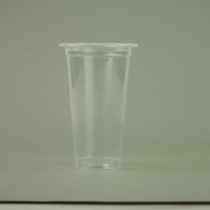 แก้วน้ำ 20 ออนซ์ แก้วพลาสติก PP เรียบใส รุ่นพิเศษ ปาก95mm.ขนาด 9.5x15 x6 cm.