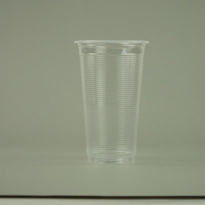 แก้วน้ำ 22 ออนซ์ แก้วพลาสติก PP ลอนใส รุ่นประหยัด ปาก95mm.ขนาด 9.5x15.5x6cm.