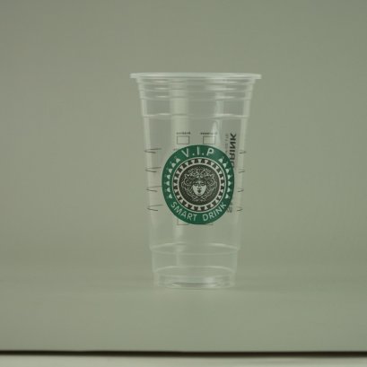 แก้วน้ำ 22 ออนซ์ แก้วพลาสติก PP เรียบ US คละลาย รุ่นพิเศษ ปาก95mm. ขนาด 9.5x15.5 x6cm.