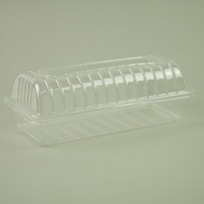 กล่องอาหารยาวใส กล่องสลัดโรล OPS HTP-39 ขนาด 9.5x22x8 cm.