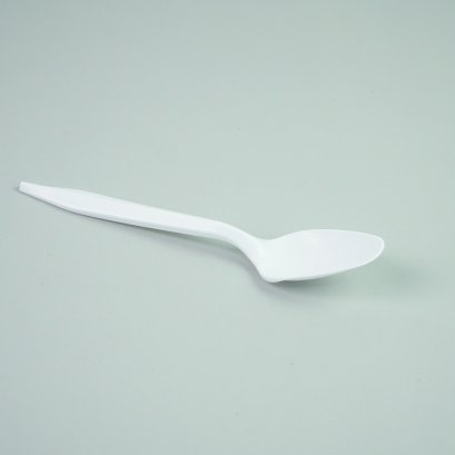 ช้อนใหญ่ พลาสติก PS สีขาว