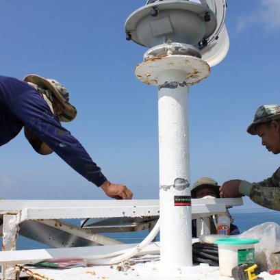 ชุดตรวจซ่อมบำรุงเครื่องหมายทางเรือ ได้ตรวจซ่อมบำรุงเครื่องหมายทางเรือตามวงรอบ ฝั่งตะวันตกของประเทศไทย