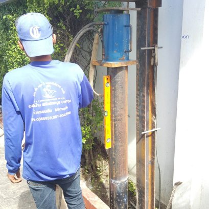 ผลงานกดเข็มไฮดรอลิกสปันไมโครไพล์ ท่อเหล็ก 6 นิ้ว