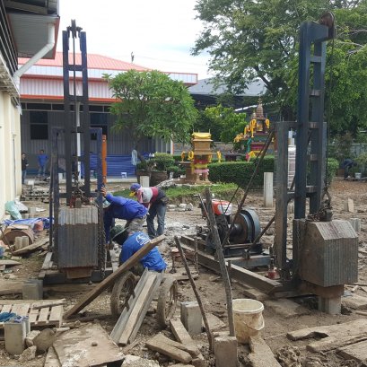 ตอกเสาเข็มไมโครไพล์ไอ18  (micropile i18) 