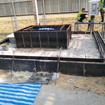 งานติดตั้งฐานวางตู้ไฟฟ้า