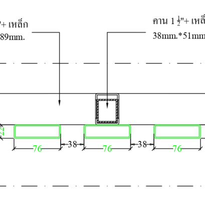 รูปแบบที่ 4 เส้นประดับ ขนาด 76 x 22 มม. ระยะห่างเส้น 38 มม.