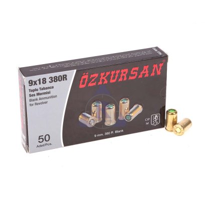 ลูกกระสุนปืนแบลงค์กัน Ozkursan Ammunition 380R P.A.K. for Revolver (50นัด/1กล่อง)