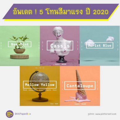 อัพเดต ! 5 โทนสีมาแรง ปี 2020 
