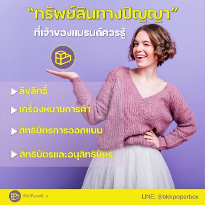 "ทรัพย์สินทางปัญญา" ที่เจ้าของแบรนด์ควรรู้