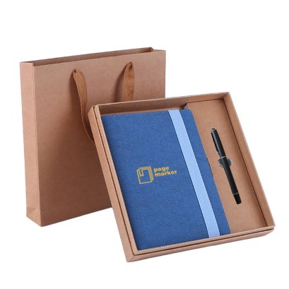 สมุดโน้ตพรีเมี่ยม พร้อมทำโลโก้บริษัท วัสดุคุณภาพสูง ดีไซน์หรูหรา เหมาะสำหรับเป็นของขวัญองค์กร ใช้จดบันทึกในการประชุม หรือเป็นของที่ระลึกที่สร้างการจดจำแบรนด์