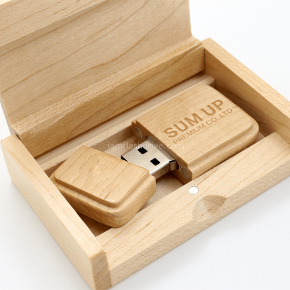 กล่องไม้สำหรับใส่แฟลชไดร์ฟเกรดพรีเมี่ยม สั่งผลิตพร้อมสลักหรือพิมพ์โลโก้บริษัท ของที่ระลึกสำหรับบริษัทที่ต้องการมอบชุดของขวัญที่มีระดับ