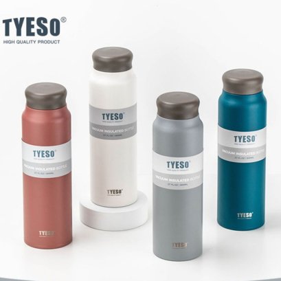 กระบอกน้ำเก็บอุณหภูมิ TYESO ระดับพรีเมี่ยม ดีไซน์มินิมอล ใช้ได้ทุกโอกาส เหมาะสำหรับผู้บริหารและลูกค้า VIP รักษาอุณหภูมิเครื่องดื่มได้ยาวนาน พร้อมสลักโลโก้ [ชื่อบริษัท/แบรนด์] ได้
