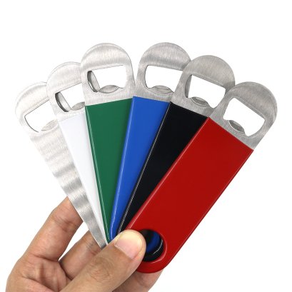 ที่เปิดขวดสแตนเลสพรีเมี่ยม สั่งผลิตพร้อมสลักหรือเลเซอร์โลโก้บริษัท ดีไซน์เรียบหรู แข็งแรง ทนทาน เหมาะสำหรับเป็นของขวัญองค์กรที่มีระดับ