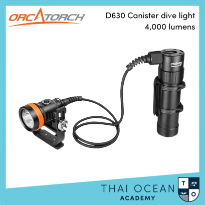 ORCATORCH D630 Canister dive light 4,000 lumens