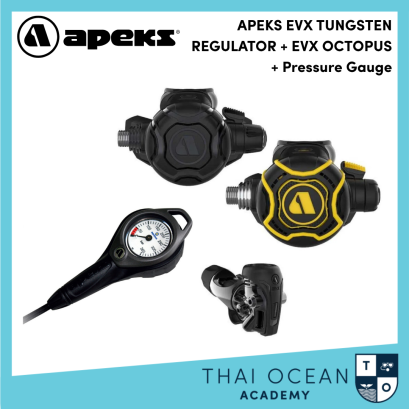 APEKS EVX TUNGSTEN REGULATOR + EVX OCTOPUS + Pressure Gauge (Full Set)