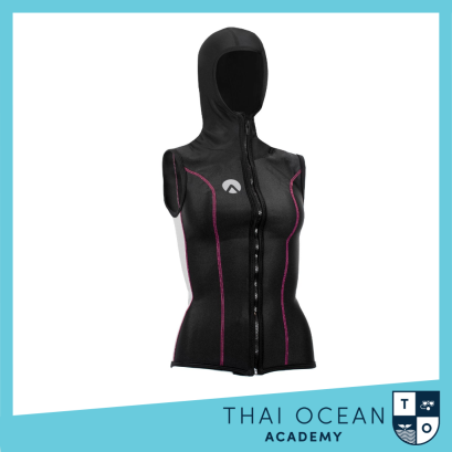 Sharkskin vest with hood full zip