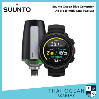 Suunto Ocean Dive Computer All Black With Tank Pod Set