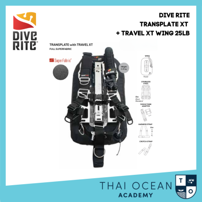Dive Rite TRANSPLATE XT with TRAVEL XT WING (25LB)