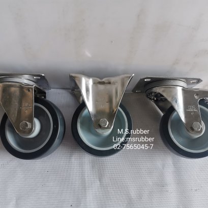 ล้อยูรีเทนขาสแตนเลส