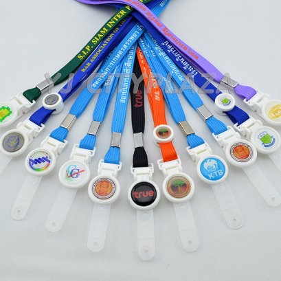 สายคล้องบัตร คลิปโลโก้เรซิ่น 20 มม.