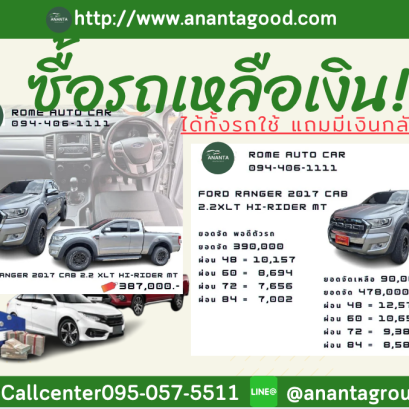 ผ่อนไม่ไหว ฝากขายรถ อนันตา จัดให้! ปิดจบทุกปัญหา