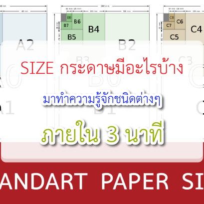ขนาดมาตรฐานของกระดาษแบบแผ่น