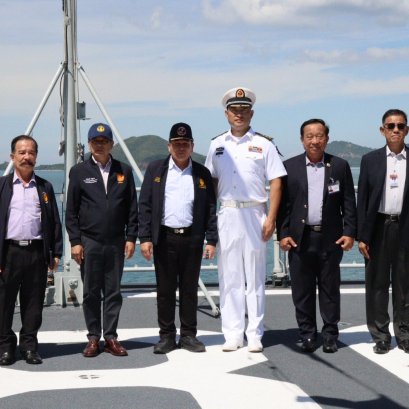 "กมธ.การทหารฯ วุฒิสภา"ลงพื้นที่ ดูงานเรือรบจีนที่ฐานทัพเรือสัตหีบ