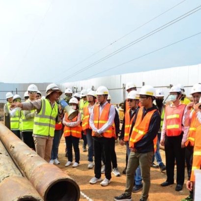 กรมธุรกิจพลังงานร่วมกับบริษัทปตท. ลงพื้นที่เยี่ยมชมงานก่อสร้างในพื้นที่ฯ