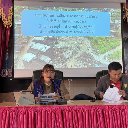 "อัครา พรหมเผ่า"สั่งติดตามช่วยเหลือ ชาวบ้านประสบปัญหาอุทกภัย-ดินโคลนถล่ม