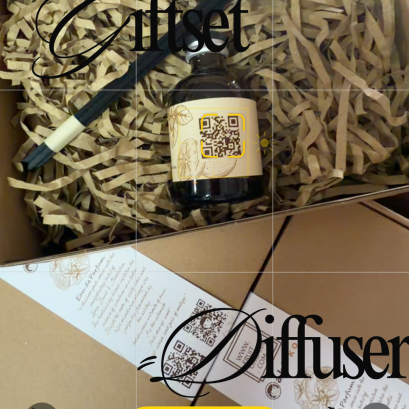 สั่งทำ ก้านน้ำหอม กล่องของขวัญ ติดโลโก้