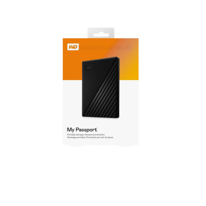 WD External Harddisk 1TB ฮาร์ดดิสก์แบบพกพา My Passport, USB 3.0 External HDD 2.5"  สีดำ/สีฟ้า ประกัน 3ปี