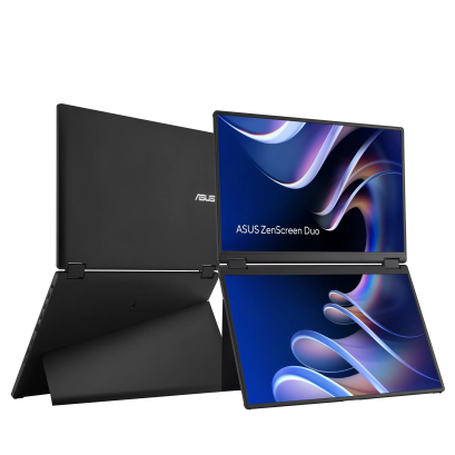 ASUS ZenScreen Duo MB14FCD 360&deg; Foldable Portable Monitors - Dual 14-inch, 16:10, 1920x1200 WUXGA