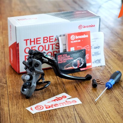 brembo master cylinder 19rcs corsacorta italy ปั๊มเบรมบนเบรมโบ้เบอร์ 19 ของแต่งรถมอเตอร์ไซด์พร้อมกล่อง