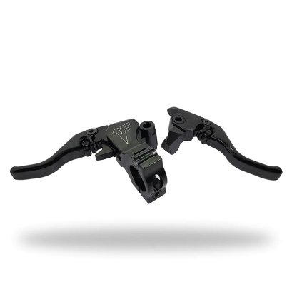 Signature_Series_Adjustable_Easier_Pull_Clutch_Brake_Lever_Combo_Touring_Bagger_1FNGR ก้านสั้น 2นิ้วกำฮาเล่ย์ พับได้
