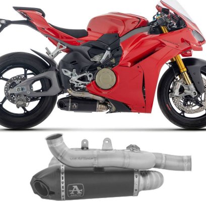 arrow_slip_on_black_panigale_v4_2025_7g ท่อไทเทเนียมดำดูคาติ 71163PKR
