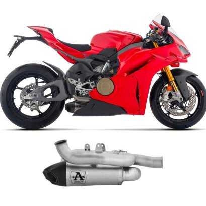 arrow_slip_on_panigale_v4_2025_7g ท่อไทเทเนียม ออกล่าง 71163PK ดูคาติ 
