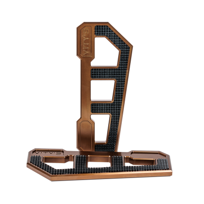 VITYS DESIGN RACING FRONT FLOORBOARD BRONZE COLOR WITH DIAMOND INSERT BLACK
