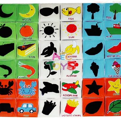 ถุงนุ่มนิ่ม จับคู่ ภาพกับเงา 36 ชิ้น