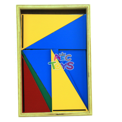 ชุดสามเหลี่ยมในมุมสี่เหลี่ยมสีนํ้าเงิน