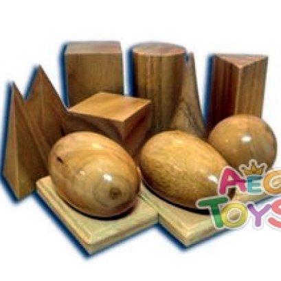 ชุดเรขาคณิตทรงทึบ (สีธรรมชาติ)